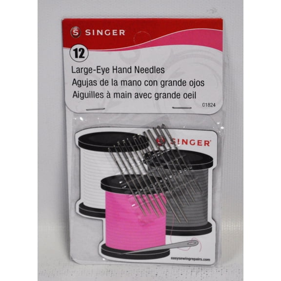 Singer Large Eye Hand Needles With Magnetic Holder