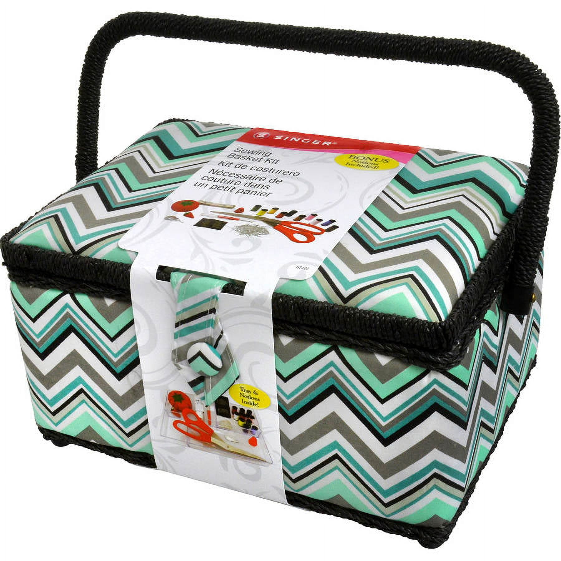 Singer Large Sewing Basket Kit (chevron