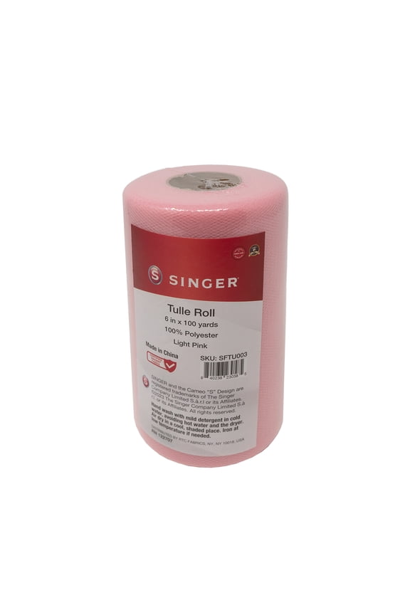 Light Pink Tulle Fabric Rolls 6 Inch by 100 Yards (300 ft)