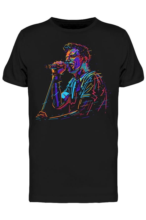 Singer Man In Multiple Colors T-Shirt Men -Image by Shutterstock, Male Medium