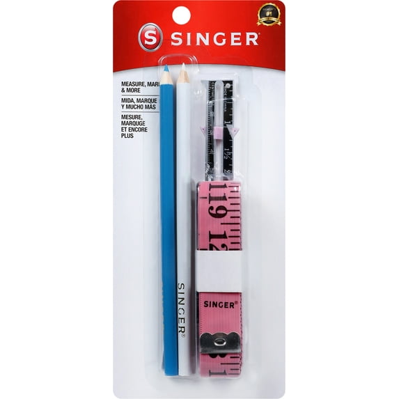 SINGER Measure, Mark� & MORE!, 120� Tape Measure, 2 Fabric Pencils, 6� Sewing Gauge Set