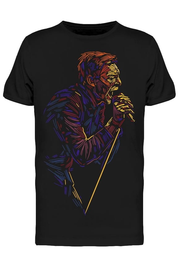 Singer Of Rock T-Shirt Men -Image by Shutterstock Men T-Shirt, Male Large
