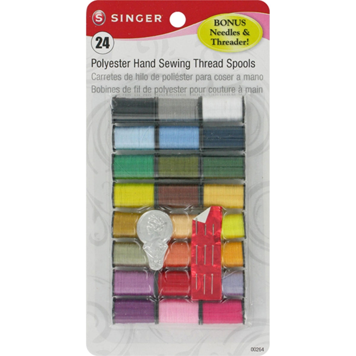 Singer Polyester Thread, Assorted Colors (Pack of 8)