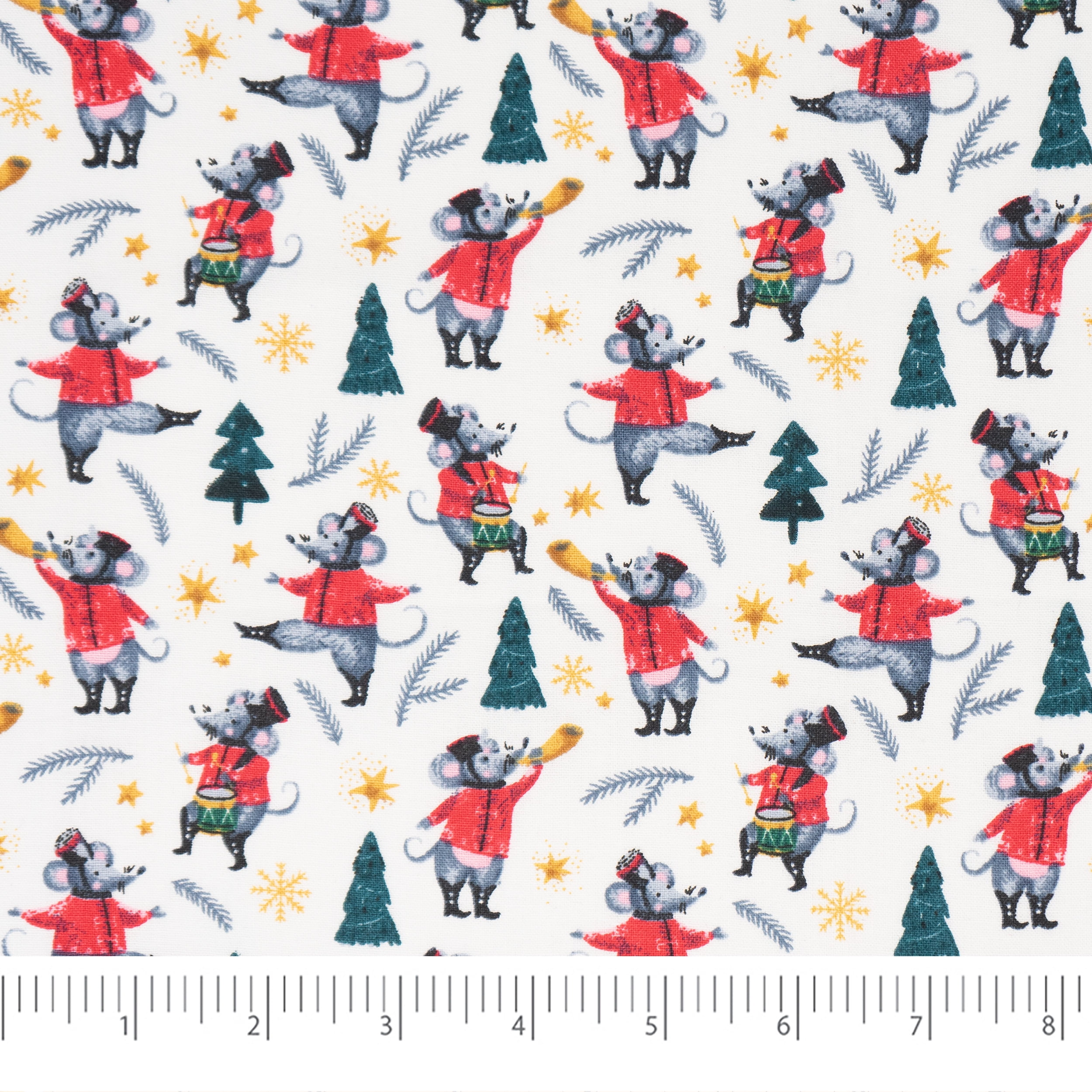 Singer Print Fabric, 100% Premium Cotton, Christmas Nutcrackers Mickie Mouse, 3 Yards