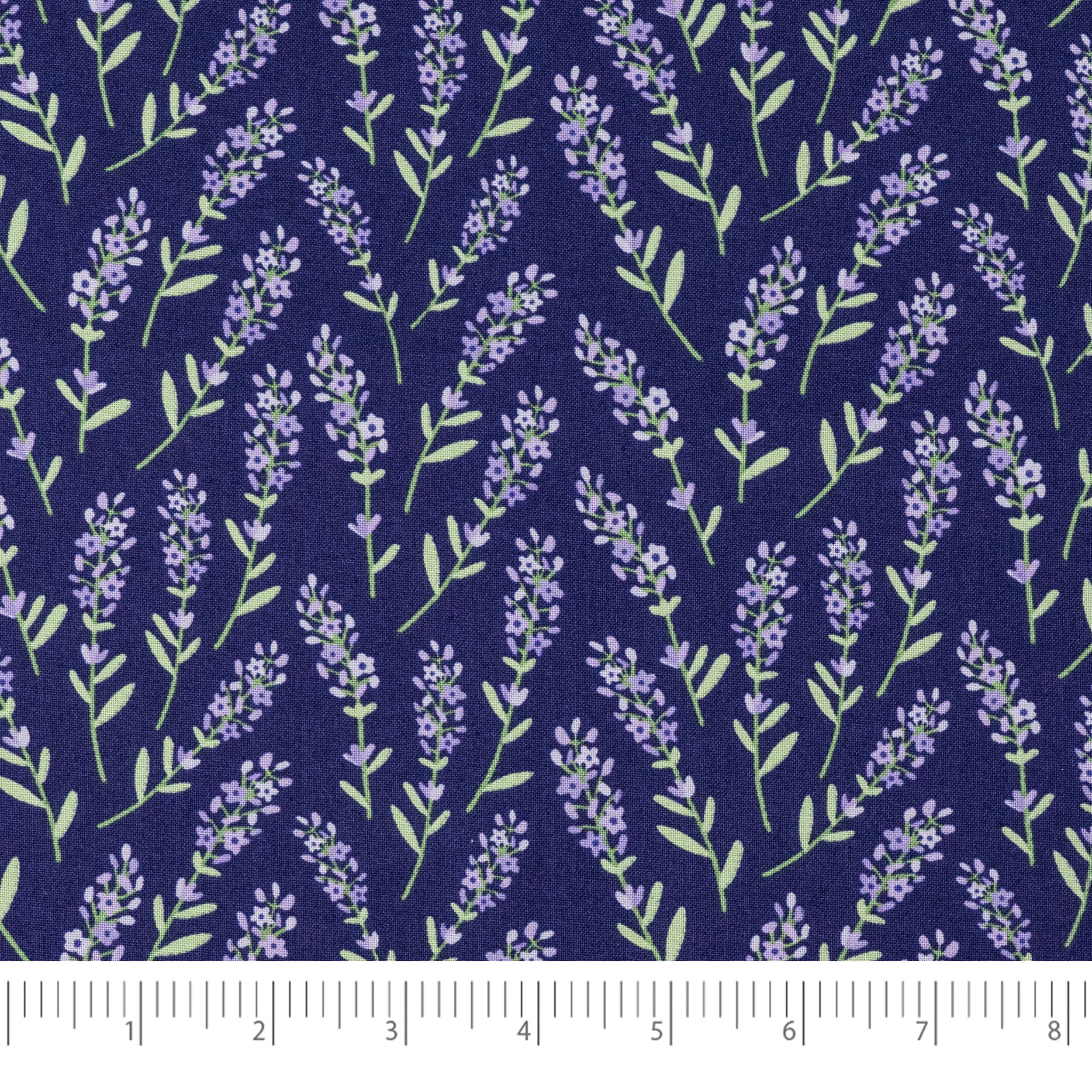 Singer Print Fabric, 100% Premium Cotton, Quilt Sewing, 44 inch, Lilac Sprig Purple, Cut by Yard