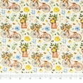 thumbnail image 1 of Singer Print Fabric, 100% Premium Cotton, Sewing Quilting, 44 inch, Bikes And Gardening White 3 Yard Cut, 1 of 2