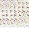 thumbnail image 1 of Singer Print Fabric, 100% Premium Cotton, Sewing Quilting, 44 inch, Rainbow Dots On White 3 Yard Cut, 1 of 2
