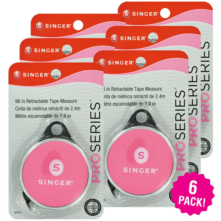 Singer Pro Series Retractable Pocket Tape Measure 96 inch, Multipack of 6