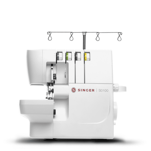 Singer S0100 Serger Overlock Machine With 2/3/4 Thread Capacity And Free Arm, White