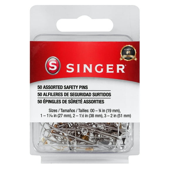 Singer Safety Pins-Sizes 00 To 3 50/Pkg