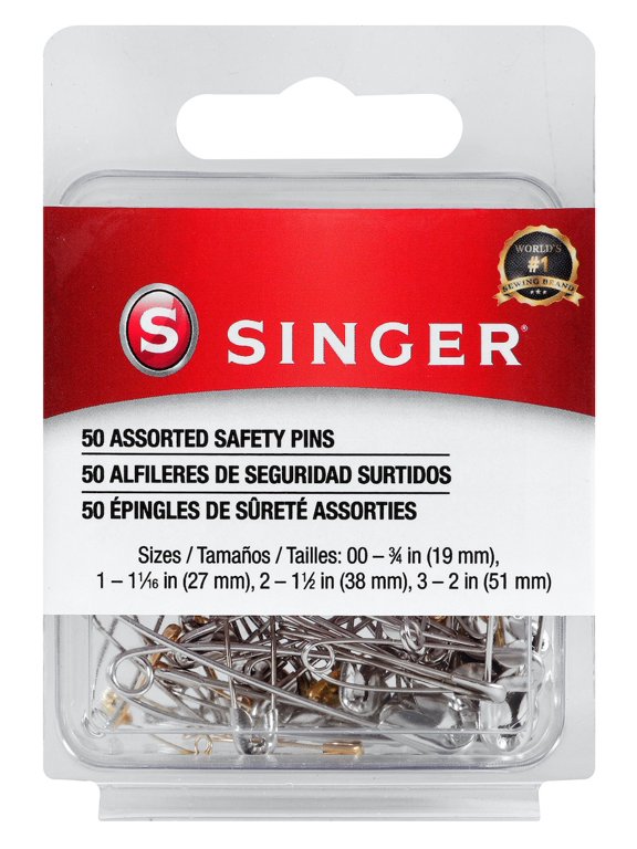 Safety Pins-Sizes 00 To 3 50/Pkg