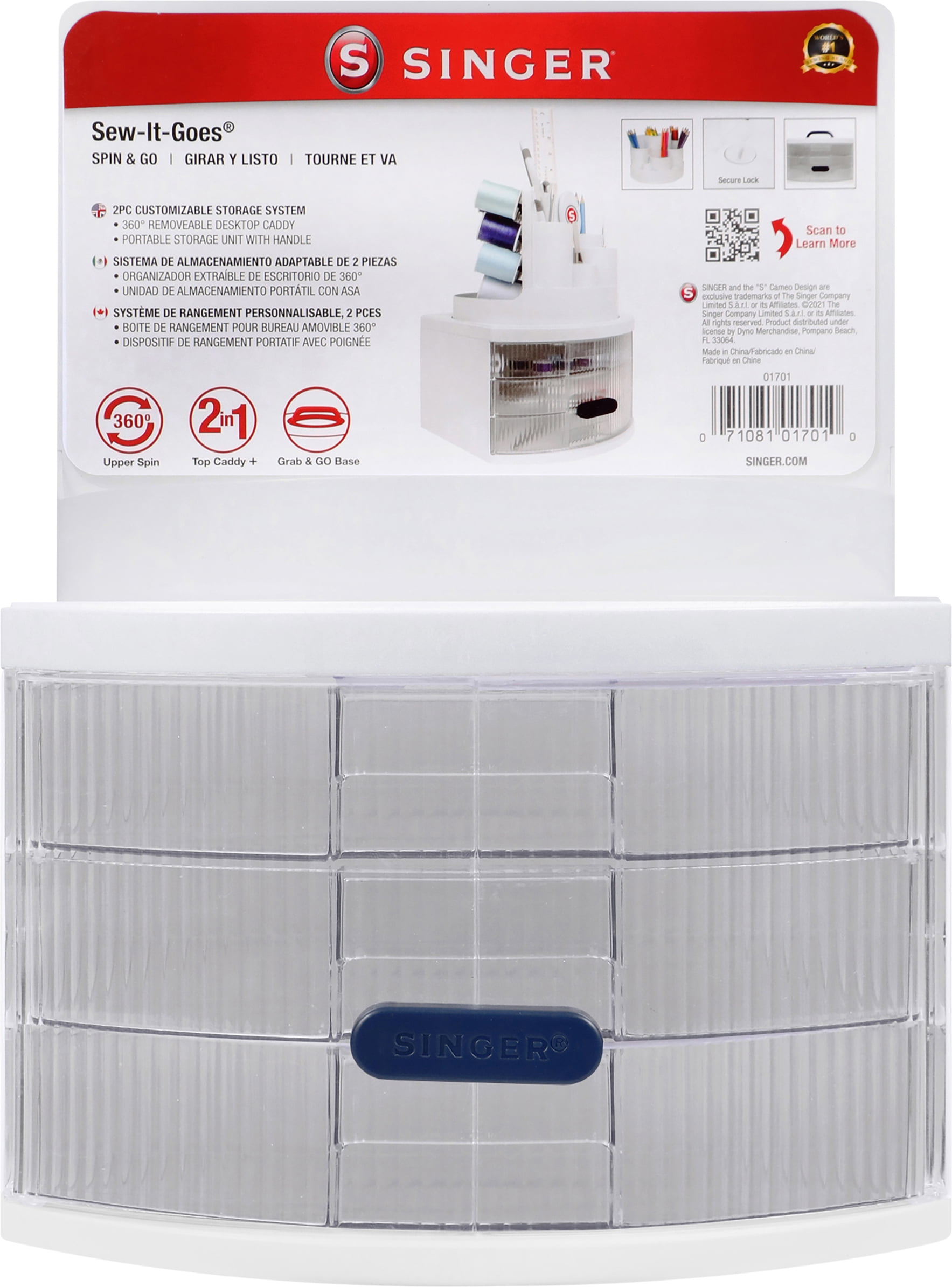 Singer Sew-It-Goes Spin & Go Caddy Multipurpose Sewing Storage ...