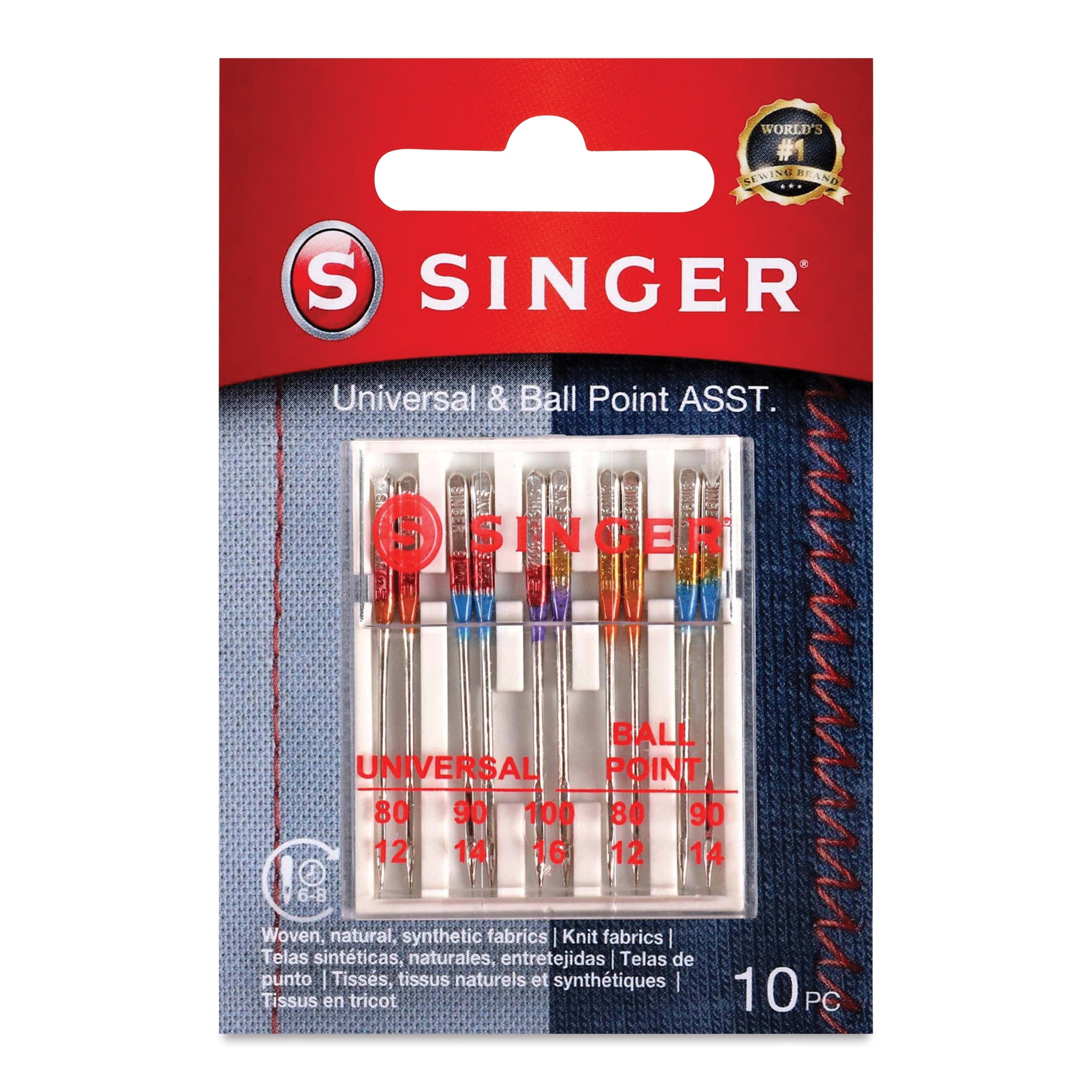 SINGER 04801 Universal Heavy Duty Sewing Machine Needles, 5-Count
