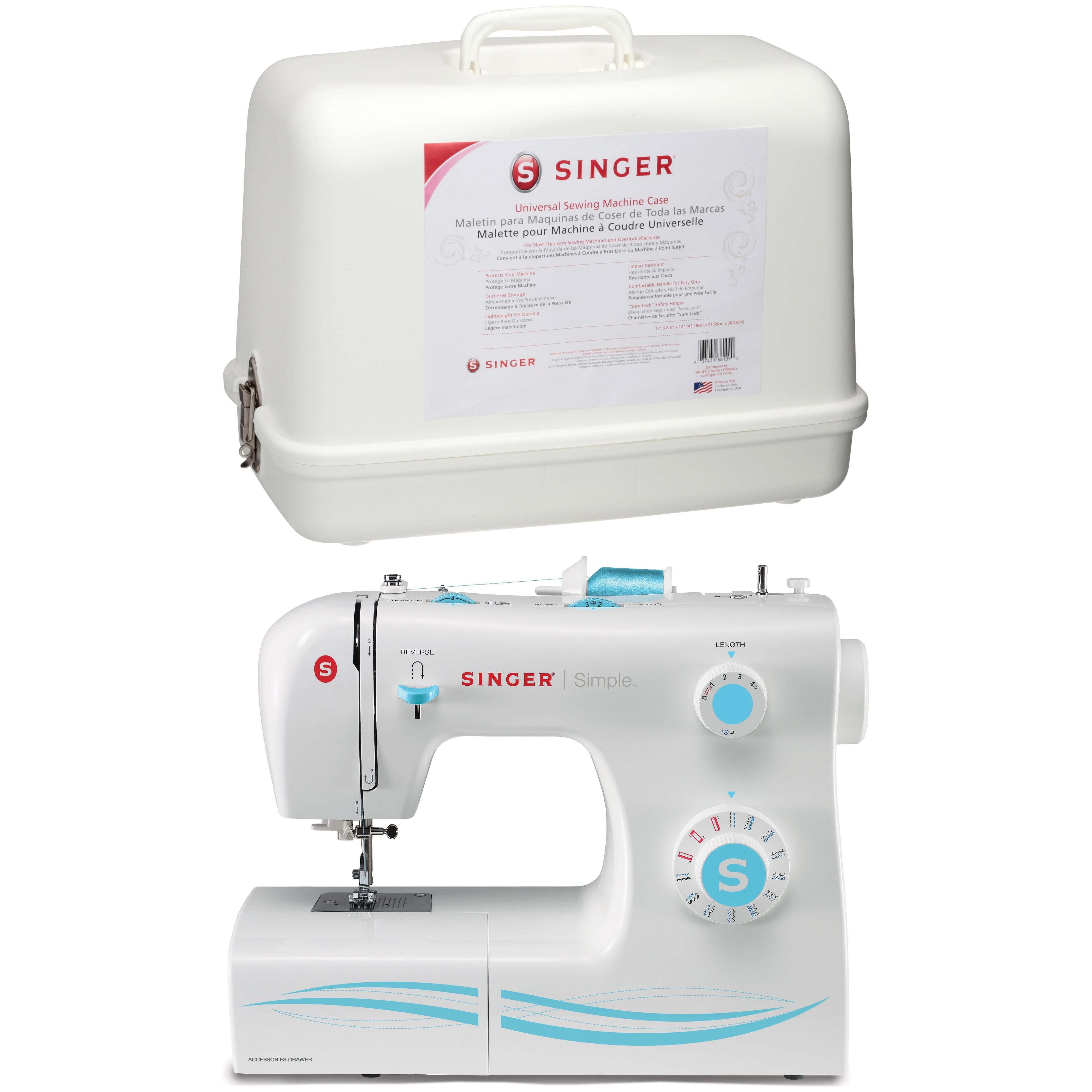 White Singer Simple #2263 eletric sewing machine with pedal; like new -  Agape Flights