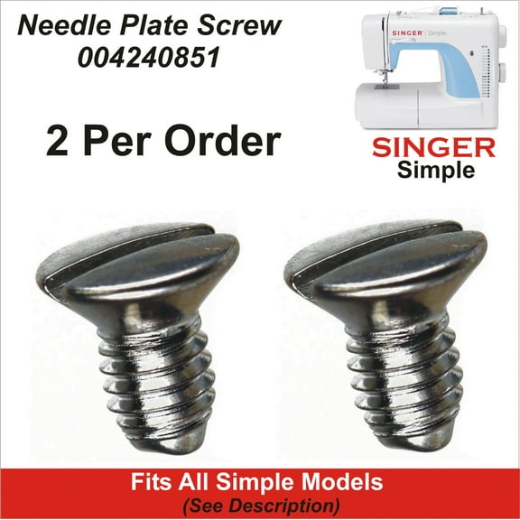 Singer Simple Compatible Needle Plate Screw Fits 2932, 3116 & More Sew Description