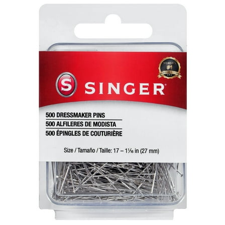 Singer Size 17 Dressmaker Pins, 500 Count