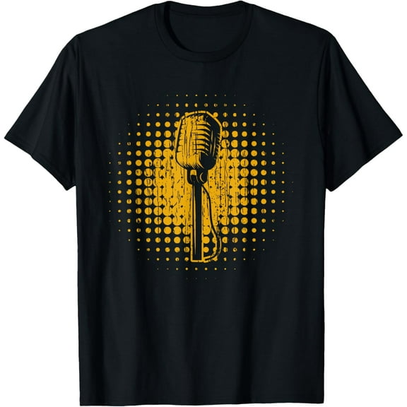 Singer T-Shirt With Retro Vintage Microphone T-Shirt