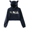 thumbnail image 1 of Singer Zior Park Hoodie Sweatshirts Crop top Printing for Girls Cat Ear Youth Streetwear, 1 of 2