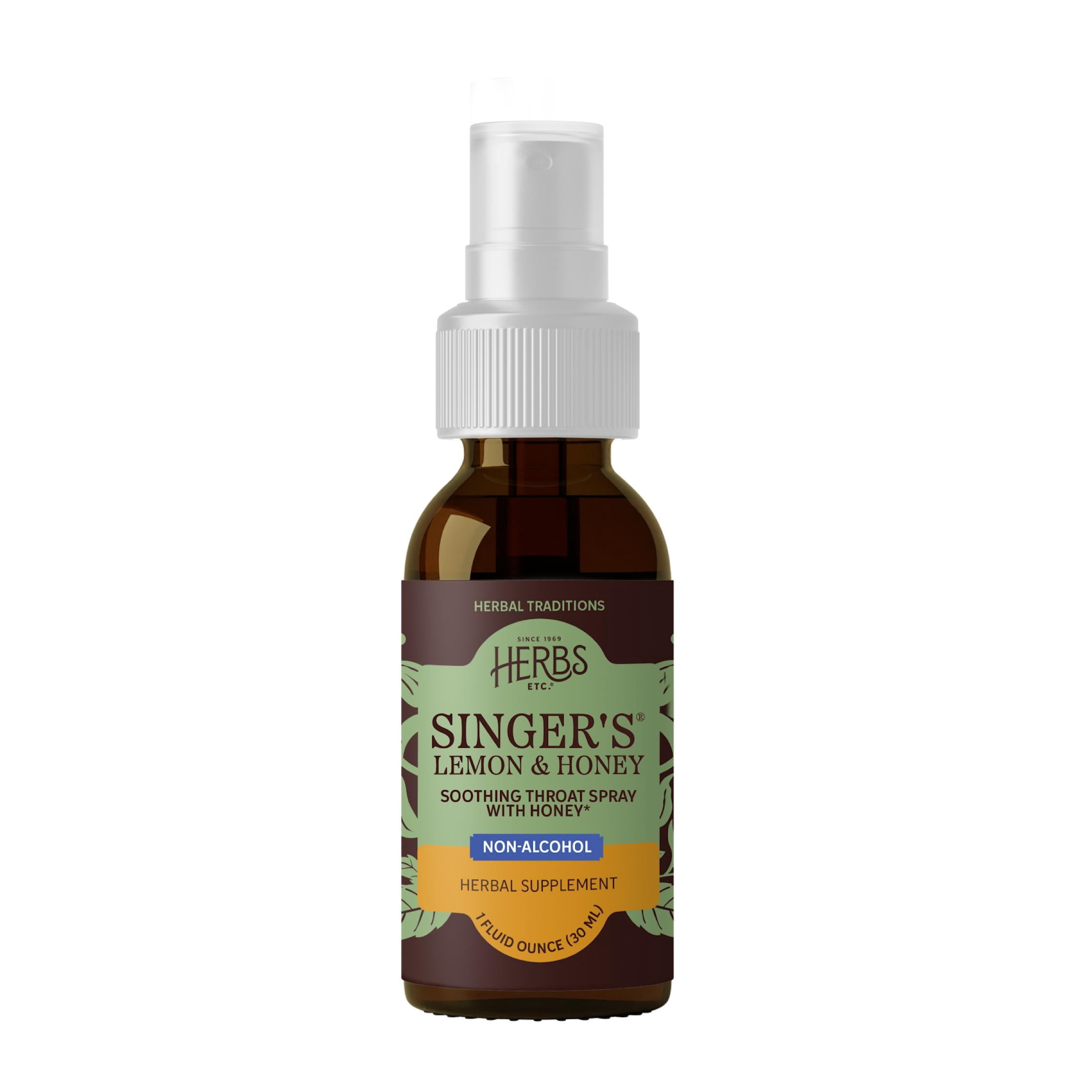 Singer's Saving Grace Lemon & Honey Non Alcohol 1oz Throat Spray