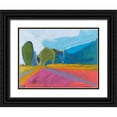 thumbnail image 1 of Singerman, Jessica 24x19 Black Ornate Wood Framed with Double Matting Museum Art Print Titled - Trailhead At The Farm, 1 of 4