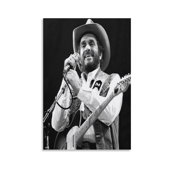 Singers Merle Haggard Poster0 Canvas Poster Wall Art Picture Prints Hanging Photo Gift Decor Home Posters Artworks 12x18inch(30x45cm)