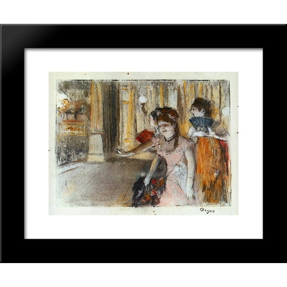 Singers on Stage 20x24 Framed Art Print by Edgar Degas