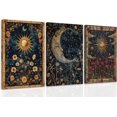 thumbnail image 1 of Singg 3 Pieces Gothic Vintage Celestial Canvas Wall Art, Vintage Tarot Canvas Wall Decor, Mysterious Sky Astrology Picture Poster Prints for Living room Bedroom Office Decores, 1 of 6