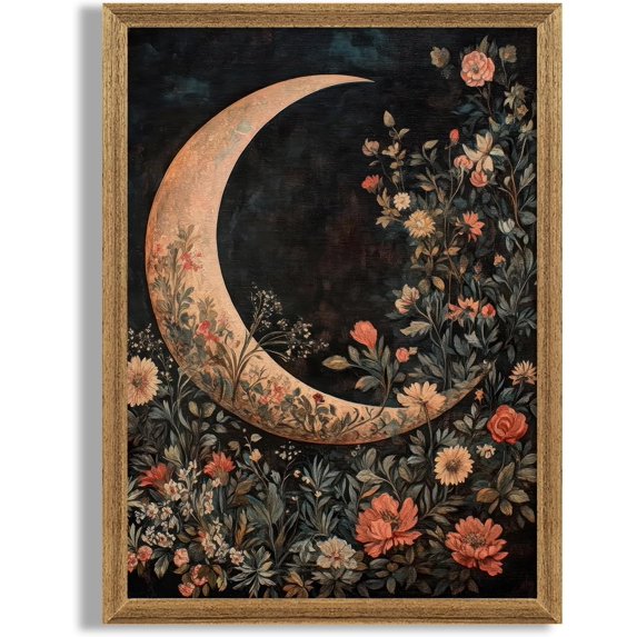 Singg 3 Pieces Gothic Vintage Celestial Canvas Wall Art, Vintage Tarot Canvas Wall Decor, Mysterious Sky Astrology Picture Poster Prints for Living room Bedroom Office Decores