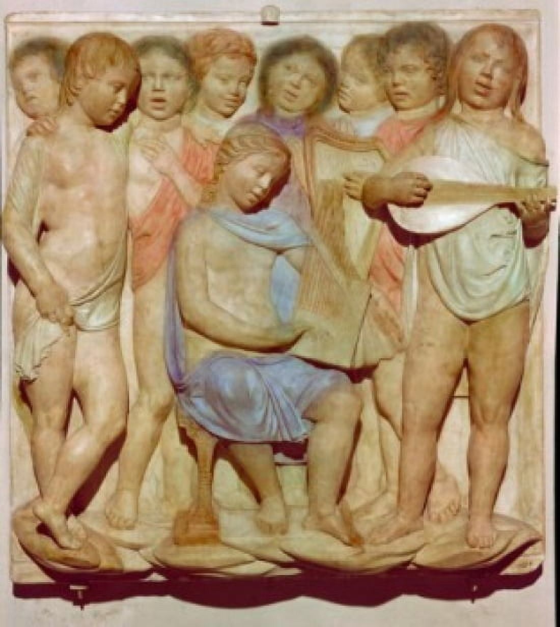 Singing Angels by Luca Della Robbia glazed terracotta (1400-1482) Canvas Art - Luca Della Robbia (18 x 24)