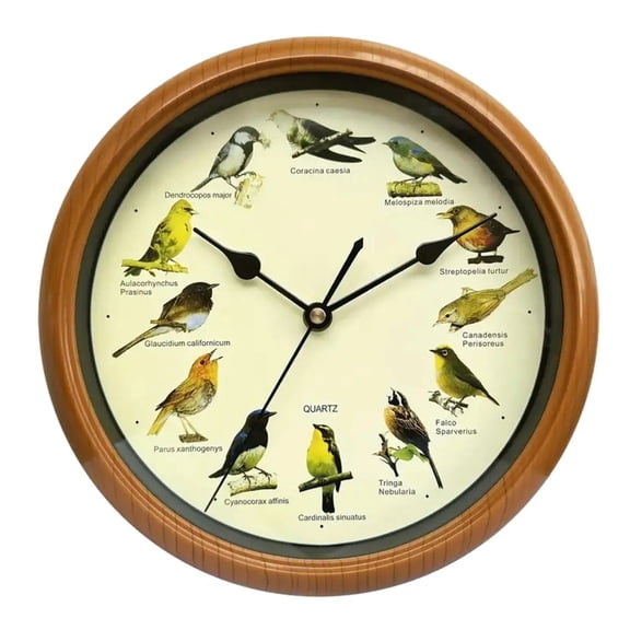 Singing Bird Wall Clock Bird Clock with Sound for Living Room Office Home