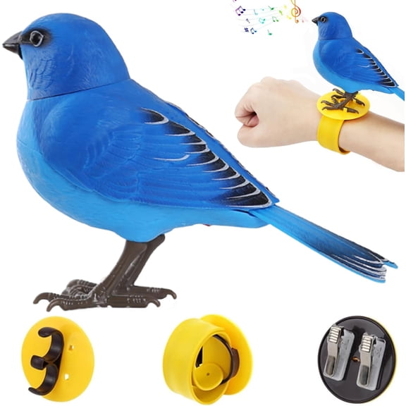 Singing Birds Motion Activated,Fake Birds Singing Bird,with Movable Mouse and Head Battery Operated Simulation Bird Toy for Kids Toys Garden Decor No Battery, Standard(wwx)