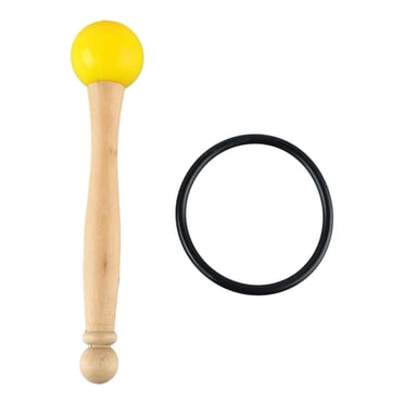 5-Piece Crystal Singing Bowl Mallet Set – Wood Handle, Acrylic/Rubber/Suede Heads For Different Tones