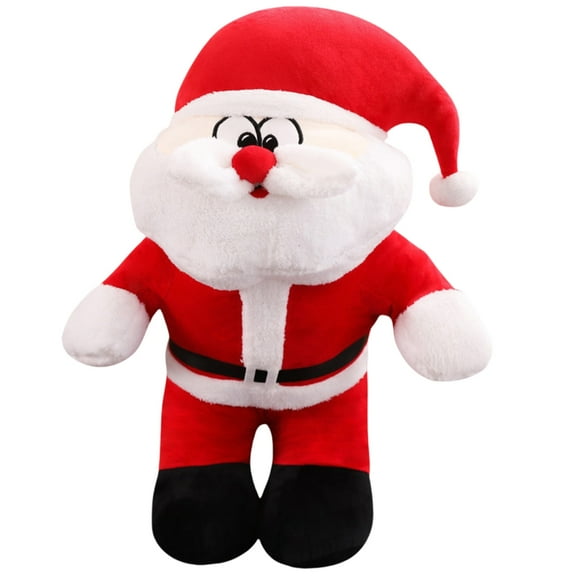 Singing Christmas Santa Doll with Music Holding Christmas Song Stuffed Toy Singing Santa Plush Doll for Holiday
