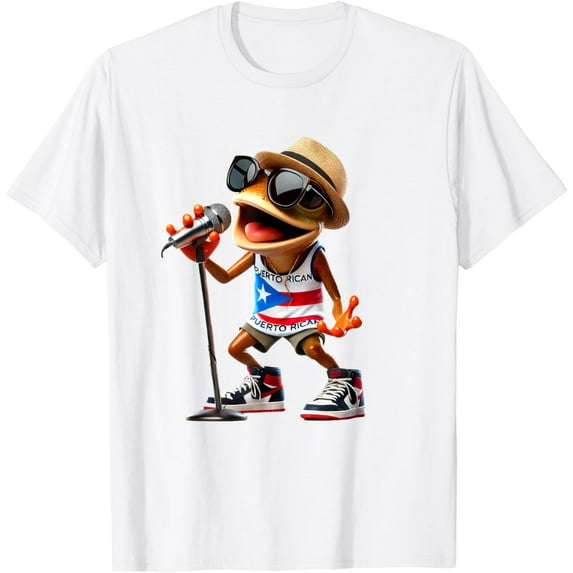 Singing Coqui Puerto Rican Flag Sunglasses Boricua Hat Fun T-Shirt