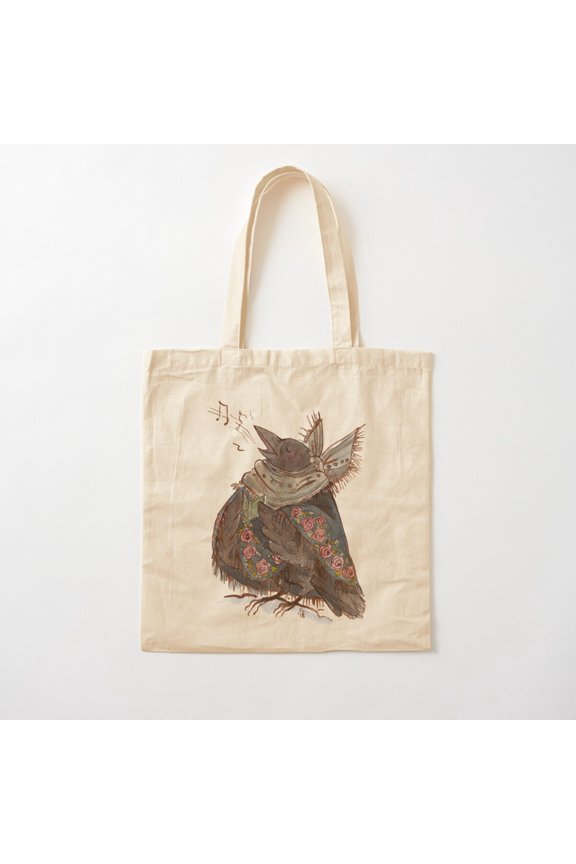 Singing Crow Canvas Tote Bags, Reusable Shopping Bag