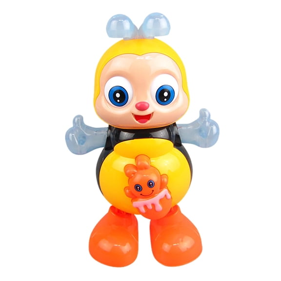 Singing Dancing And Swaying Cartoon Bee Electric Light Music Toy For Street Stall Entertainment Plastic