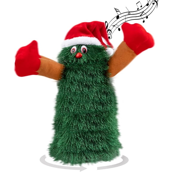 Singing Dancing Christmas Tree,Musical Rotating Animated Christmas Decorations, 12 Inch