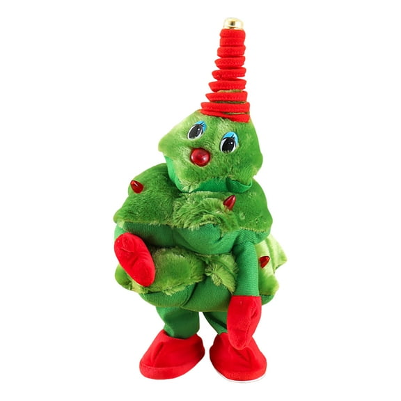Singing Dancing Christmas Tree Stuffed Animals Electric Swing Plush Toys Festival Fun Cuddly Plush Doll High Quality Soft Stuffed Animals(Tree)