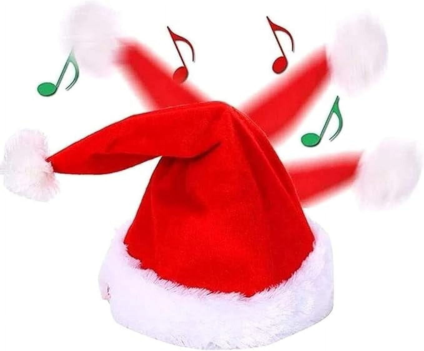 Upgrade Singing And Dancing Electric Santa Hat Clearance! Funny Novelty Musical Interactive Swinging Christmas Hats Waving And Singing for Adults Kids Xmas Gift Supplies Christmas