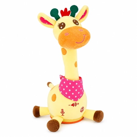 Singing Dancing Giraffe Plush Toy, Swaying Musical Stuffed Animal for Kids
