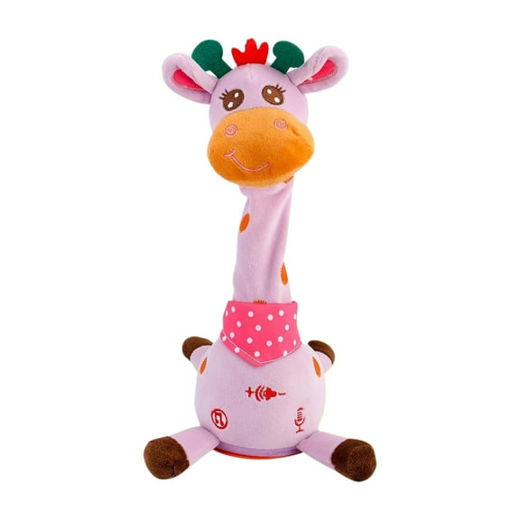 Singing Dancing Giraffe Plush Toy with Repeat Function, Interactive Musical Baby Toy for & Toddlers