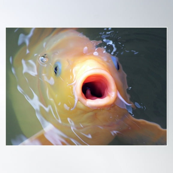 Singing Ghost Koi Poster Wall Art, Modern Wall Decor For Living Room Bedroom, 8x12 UNFRAMED