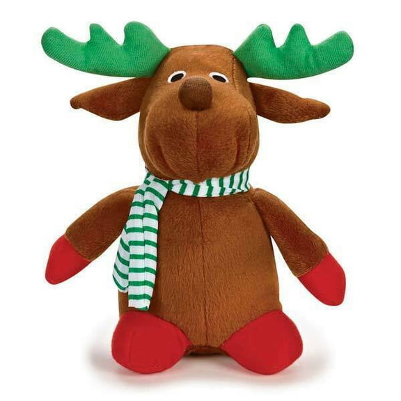 Singing Holiday Stuffed Christmas Reindeer Toy Plays Jingle Bells Xmas Song 7.5"