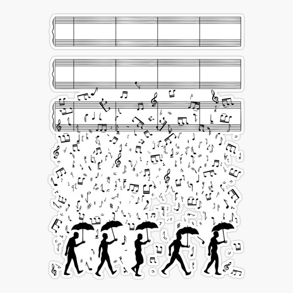 Singing In The Rain Music Quote Vinyl Decal Sticker
