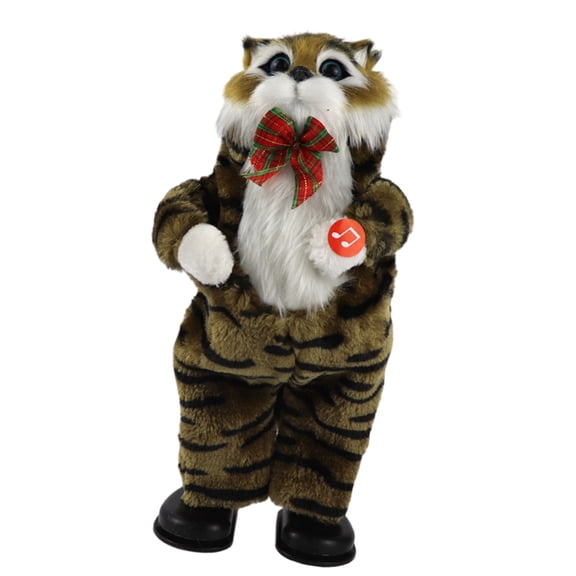 Singing Kitten Dolls Stuffed Plush Household Display Party Decorations Christmas Musical Stuffed Toy for Children