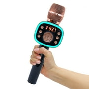 Singing Machine Bluetooth Carpool Karaoke Microphone 2.0, Stand Alone Mic, CPK565RD, Rose Gold