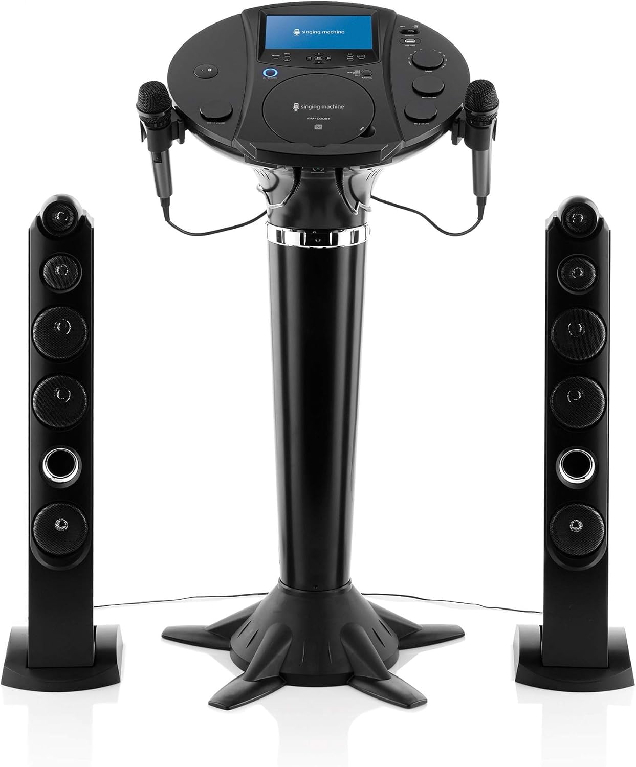 Singing Machine Portable WiFi Karaoke Machine for Adults, Black