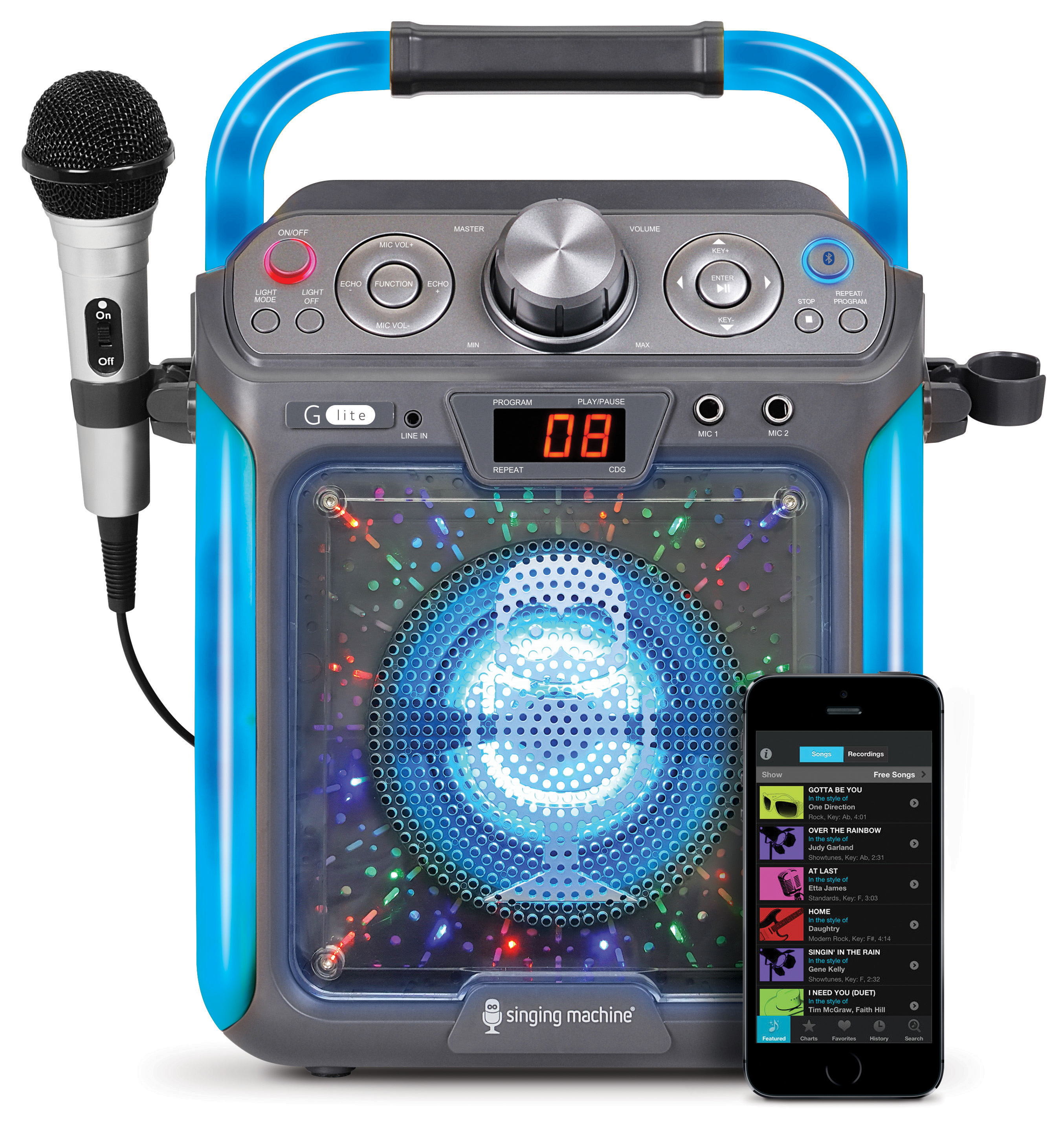 Singing Machine SML2082BTC Bluetooth G-Lite CD+G Karaoke System - image 1 of 5