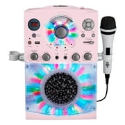 Singing Machine SML385UW Bluetooth Karaoke System with LED Disco Lights, CD+G, USB, and Microphone, White