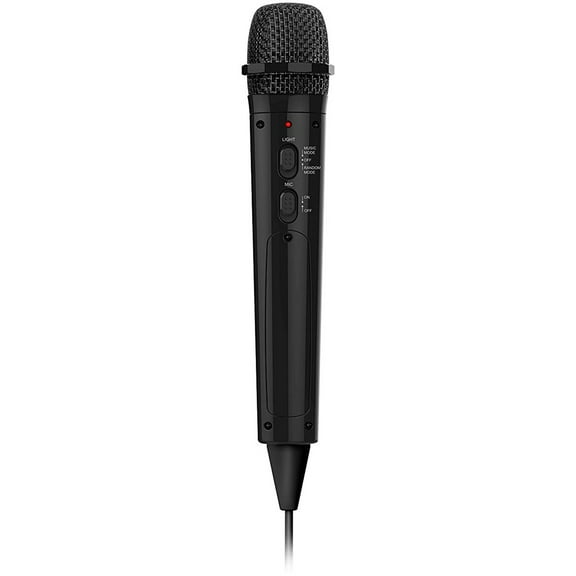 Restored Singing Machine SMM-205 Handheld Wired Portable 10ft Cord Karaoke Microphone - Black (Refurbished)